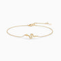 Shimmer Diamond Snake Bracelet - Gold