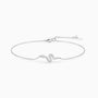 Shimmer Diamond Snake Bracelet - Silver