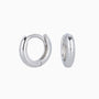 Shimmer Huggie Hoop Earrings - Silver