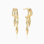 Shining Anchor Charm Illusion Earrings - Gold