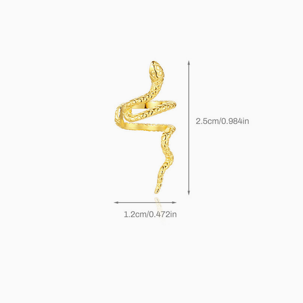 Single Snake Ear Cuff Earring - Gold