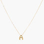 Sliding Mini Initial Necklace - Gold