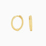 Slim Twisted Huggie Hoop Earrings - Gold