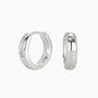 Sparkle Diamond Star Hoop Earrings - Silver