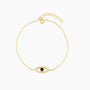 Sparkly Diamond Evil Eye Bracelet - Gold