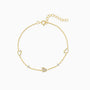 Sparkly Diamond Heart Bracelet - Gold