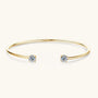 Sparkly Moissanite Cuff Bracelet - Gold