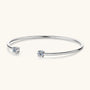 Sparkly Moissanite Cuff Bracelet - Silver