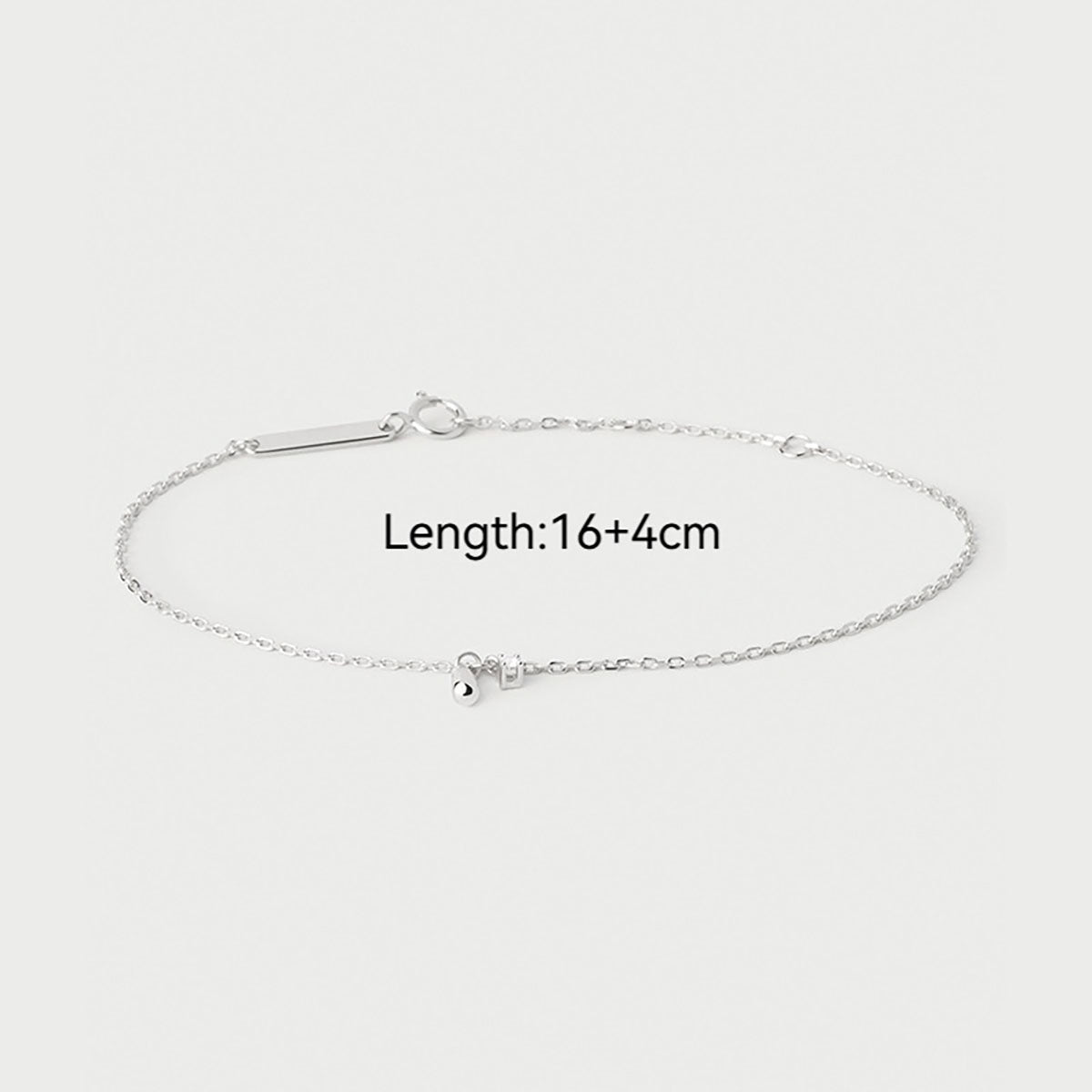 Teardrop Solitaire Simulated Diamond Bracelet - Silver
