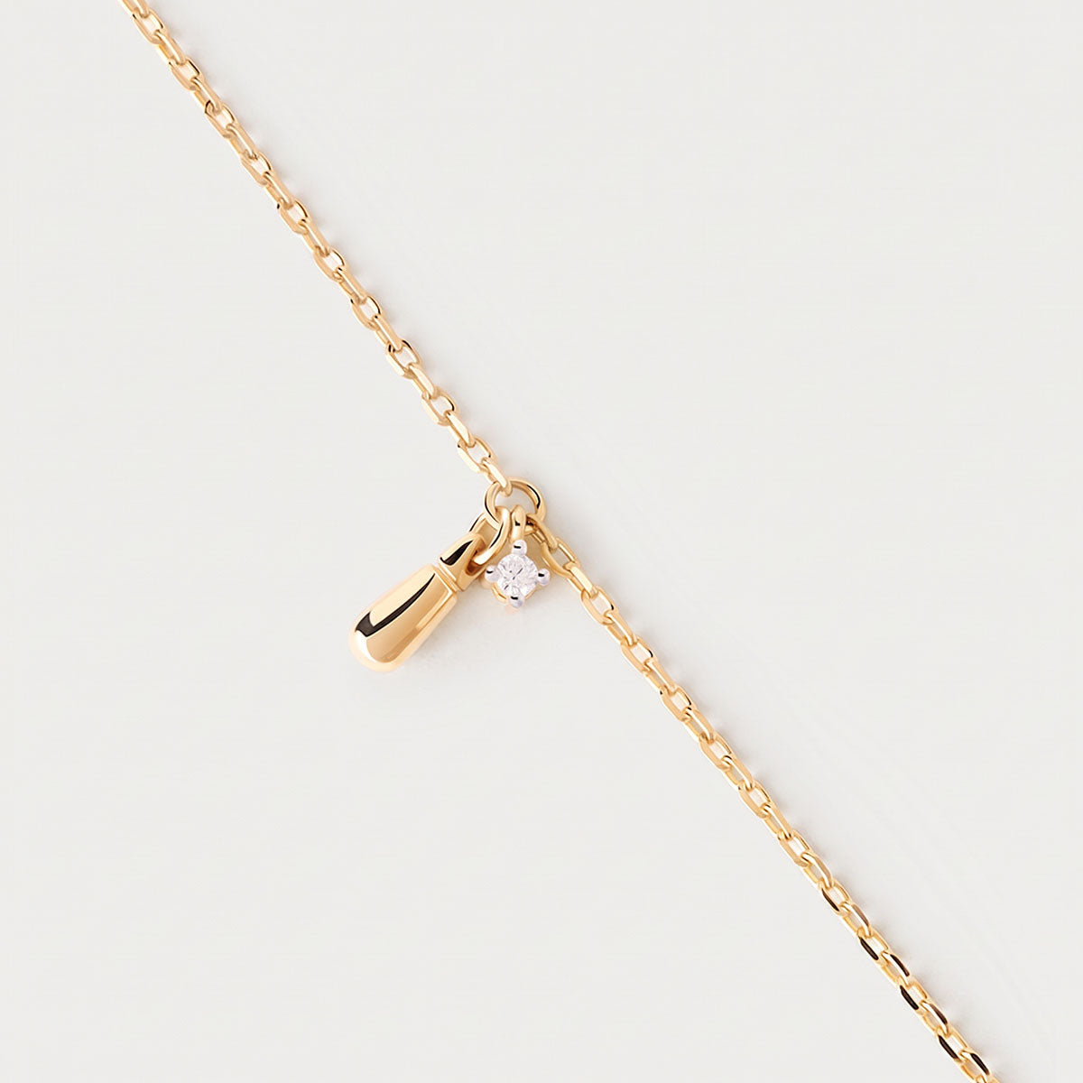 Teardrop Solitaire Simulated Diamond Bracelet - Gold