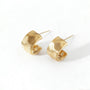 Textured C Chunky Hoop Earrings - Gold