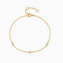 Trio Bezel Diamond Bracelet - Gold