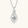 Twist Moissanite Pendant Necklace - Silver