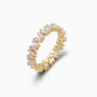 Zigzag Tapered Baguette Diamond Eternity Ring - Gold