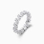 Zigzag Tapered Baguette Diamond Eternity Ring - Silver